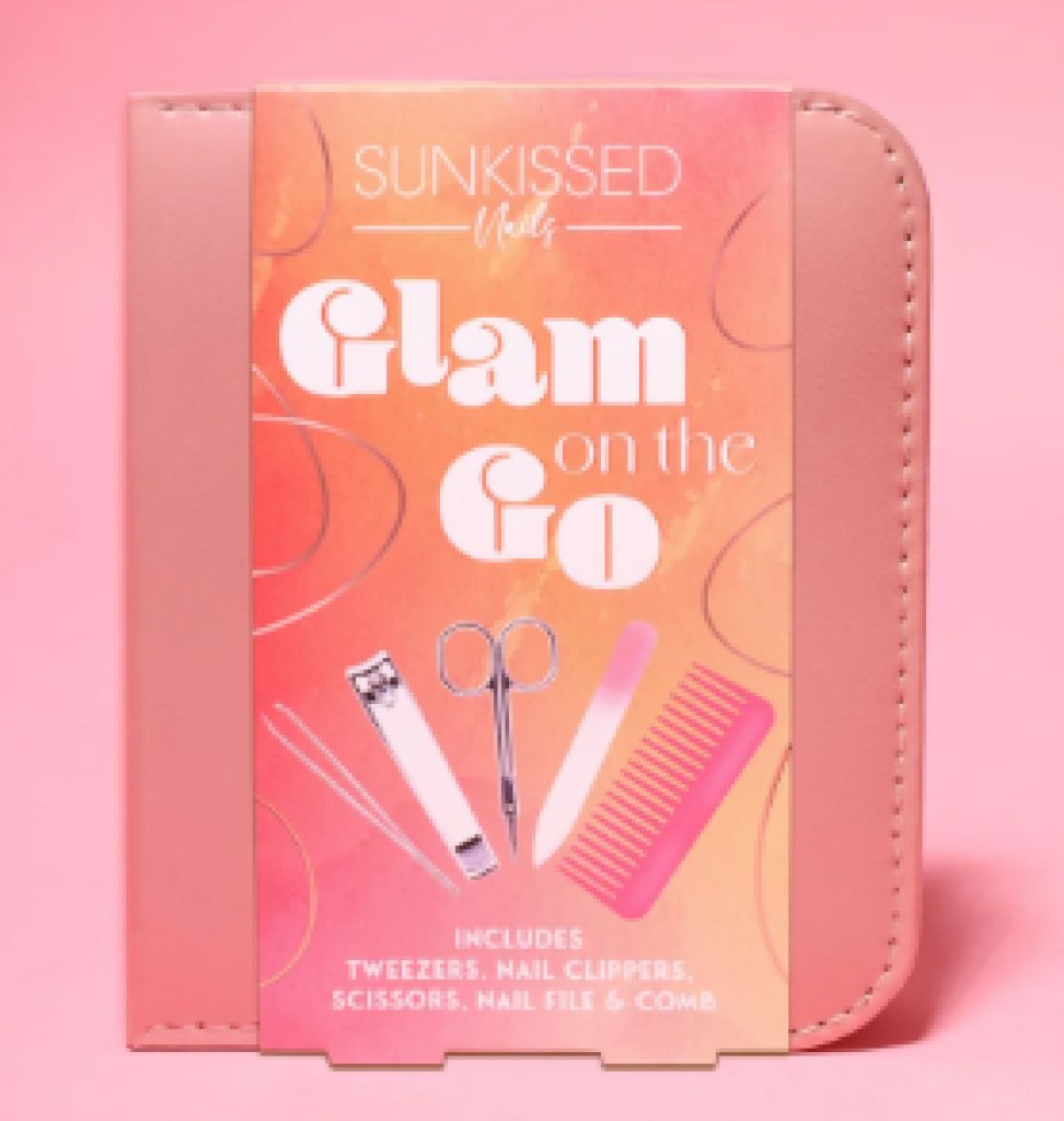 Sunkissed - Glam On The Go Tweezers + Nail Clippers + Scissors + Nail File + Comb