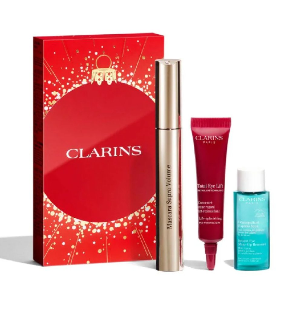Clarins - Xmas Set 2025 - Mascara Supra Volume + Total Eye Lift + Instant Eye Make Up Remover